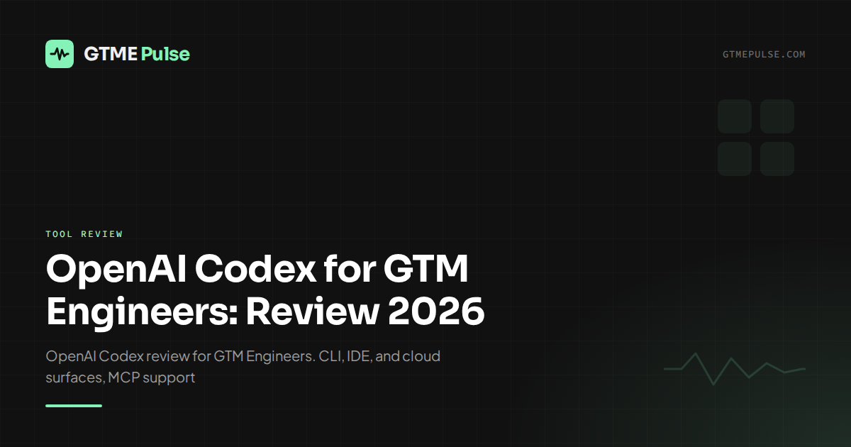 OpenAI Codex for GTM Engineers: Review 2026 - GTME Pulse
